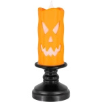 LAMPKA ELEKTRYCZNA NA HALLOWEEN OZDOBA ŚWIECZKA DYNIA LED 13CM Zestaw 6szt.