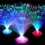 LAMPKA UFO LED FIBER LAMPA ŚWIATŁOWODOWA LED NA BATERIE ZMIENIAJĄCA KOLOR
