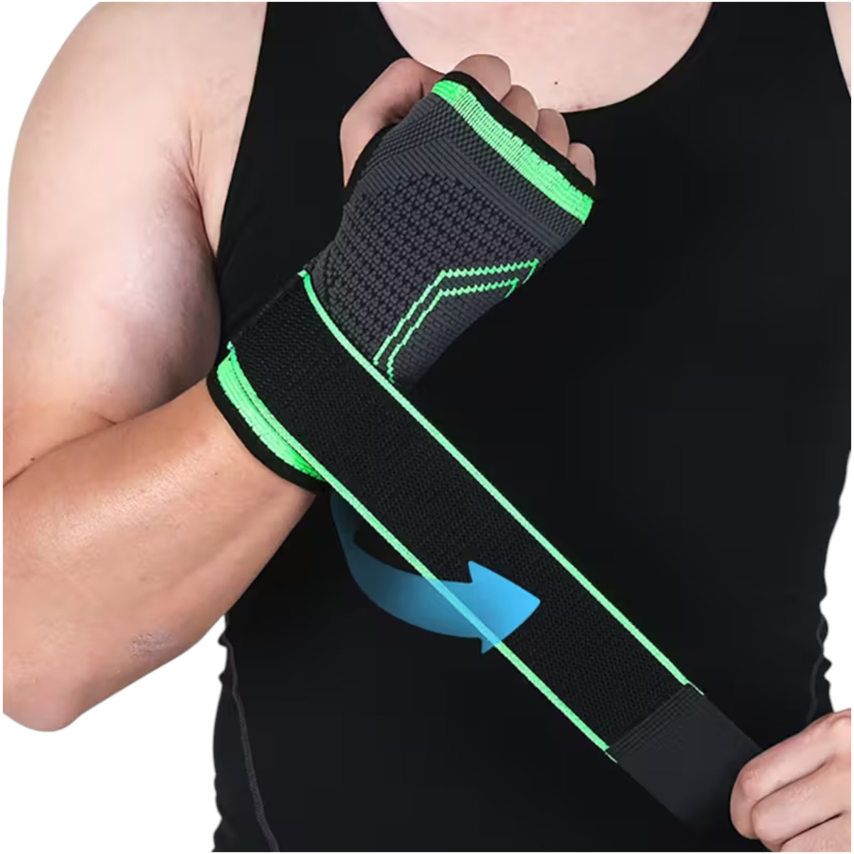 STABILIZATOR NADGARSTKA OPASKA NA NADGARSTEK ELASTYCZNA USZYTWNIACZ DŁONI