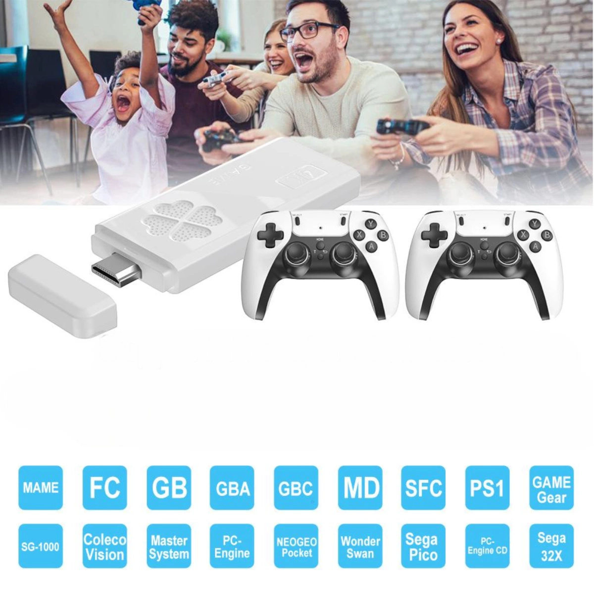 KONSOLA PRZENOŚNA RETRO M8 40000 GIER 2 PADY HDMI 4K PRO GIERKA TELEWIZYJNA