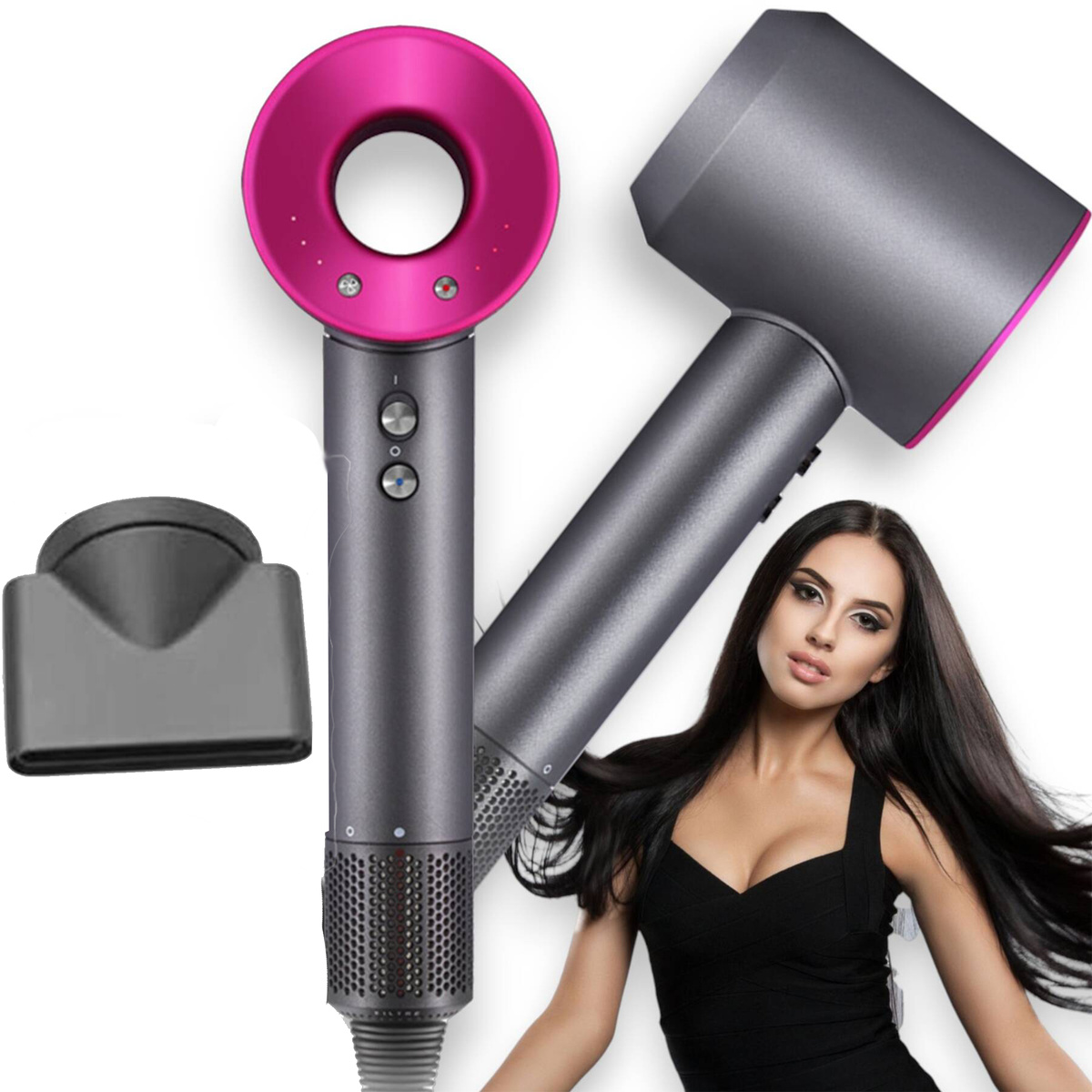 PROFESJONALNA SUSZARKA DO WŁOSÓW DRYER 1600W ULTRA JONIZACJA + KOŃCÓWKA