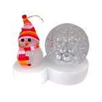 LAMPKA NOCNA Z PROJEKTOREM OZDOBA ŚWIĘTA BOŻE NARODZENIE KRYSZTAŁOWA KULA