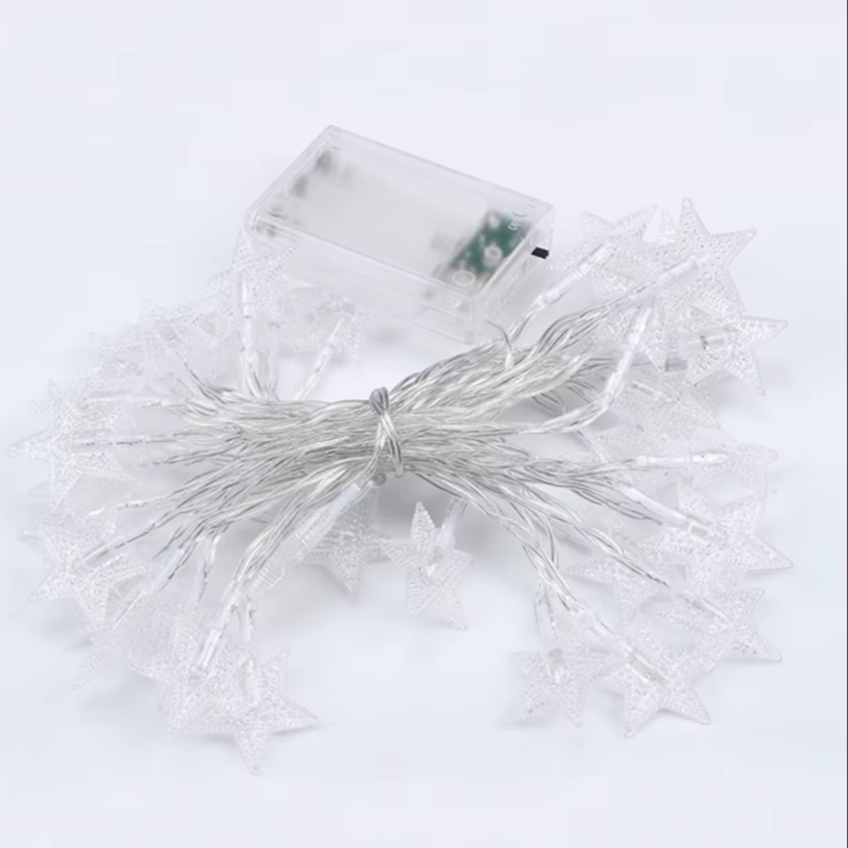 LAMPKI ŚWIĄTECZNE KSZTAŁT GWIAZD DEKORACJA ŁAŃCUCH LED KOLOROWE GWIAZDKI