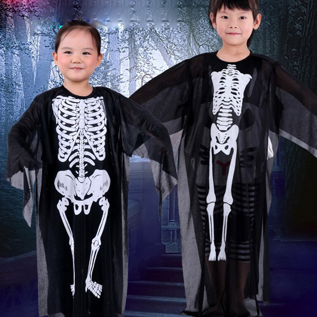 PRZEBRANIE SZKIELET KOŚCIOTRUP STRÓJ NA IMPREZĘ HALLOWEEN
