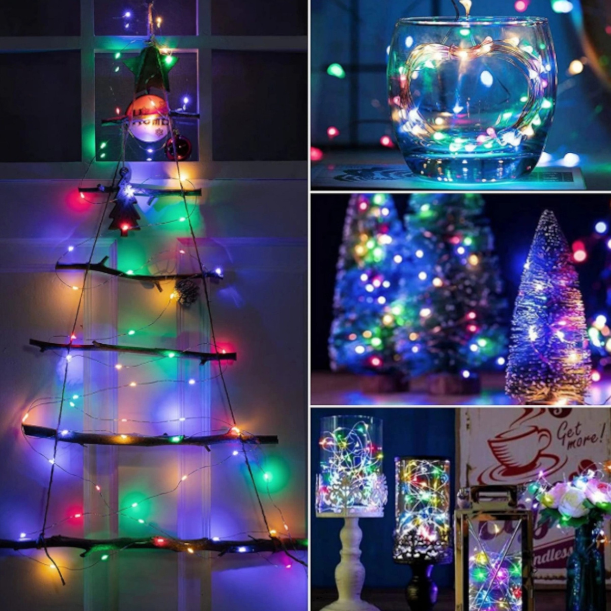 LAMPKI NA CHOINKĘ LED NA DRUCIKU ŚWIATEŁKA NA BATERIE DRUCIK OŚWIETLENIE 5M