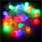 LAMPKI ŚWIĄTECZNE KULECZKI DEKORACJA ŁAŃCUCH LED 20 KOLOROWYCH KULEK