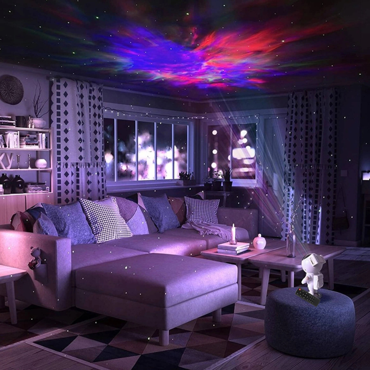 PROJEKTOR GWIAZD ASTRONAUTA LAMPKA NOCNA RZUTNIK GLOŚNIK BLUETOOTH 8w1 2025