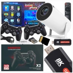 MEGA ZESTAW PROJEKTOR RZUTNIK ANDROID + KONSOLA RETRO 2x PAD