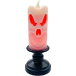 LAMPKA ELEKTRYCZNA NA HALLOWEEN OZDOBA ŚWIECZKA 13CM DUCH ŚWIECA LED 3szt.