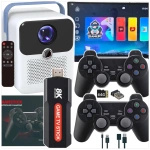 PROJEKTOR 4K LED KONSOLA GAME STICK PRO ANDROID 2 PADY GRY PILOT WIFI USB