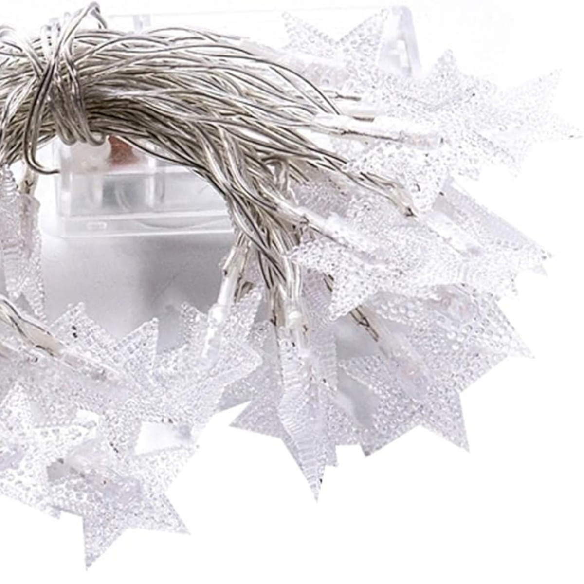 LAMPKI ŚWIĄTECZNE KSZTAŁT GWIAZD DEKORACJA ŁAŃCUCH LED KOLOROWE GWIAZDKI