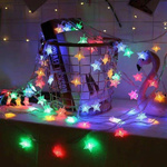 LAMPKI ŚWIĄTECZNE KSZTAŁT GWIAZD DEKORACJA ŁAŃCUCH LED KOLOROWE GWIAZDKI