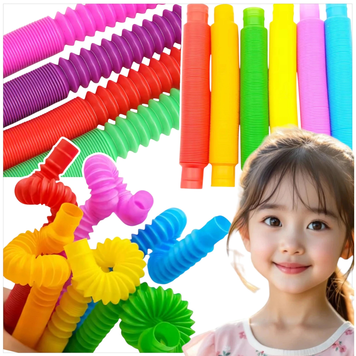 DUŻA RURKA ANTYSTRESOWA SENSORYCZNA GNIOTEK RURA POP TUBE XXL MEGA ROZCIĄGLIWA