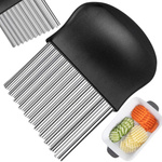 NOŻYK KARBOWANY DO WYKRAJANIA FRYTEK CHIPSÓW KRAJACZ FALOWANY DO WARZYW NÓŻ