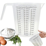 MIARKA KUCHENNA KUBEK DZBANEK Z PODZIAŁKĄ ODMIERZANIA PLASTIKOWY MIARA 1,5L