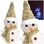 ŚWIECĄCA OZDOBA BAŁWANEK DEKORACJA NA ŚWIĘTA BAŁWAN LAMPKA LED ŚWIECI 16CM