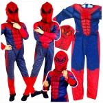 SPIDERMAN - STRÓJ DLA CHŁOPCA GRUBY Z MIEŚNIAMI DELUXE