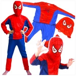 SPIDERMAN - STRÓJ DLA CHŁOPCA + MASKA rozmiar M 110-122