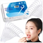 WYKAŁACZKI Z NICIĄ DENTYSTYCZNĄ NITKO WYKAŁACZKI DO ZĘBÓW ZESTAW 50 SZTUK