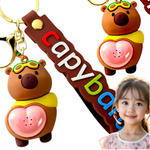 KAPIBARA - FIGURKA BRELOCZEK ŚWIECĄCY 7cm CAPYBARA BRELOK ZAWIESZKA  SMYCZ