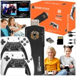 KONSOLA RETRO GRA TELEWIZYJNA PRZENOŚNA 30000 GIER 2 PADY BEZPRZEWODOWE 64G