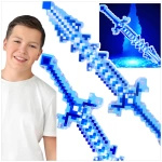 DUŻY MIECZ ŚWIECĄCY - ŚWIETLNY PIXELOWY 49CM XXL