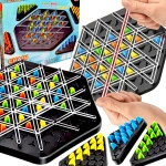 TRIGGLE STRATEGICZNA GRA PLANSZOWA TRÓJKĄTY GUMKI 3D GRA ŁAMIGŁOWKA PIONKI