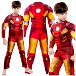 STRÓJ IRONMANA KOSTIUM IRON MAN GRUBY Z MIĘŚNIAMI rozmiar S
