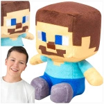 DUŻA MASKOTKA STEVE MINECRAFT PRZYTULANKA PLUSZAK LUDEK Z GRY MIĘKKA POSTAĆ