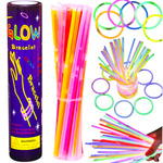 OPASKI FLUORESCENCYJNE PAŁECZKI BRANSOLETKI ŚWIECĄCE W CIEMNOŚCI 100szt.