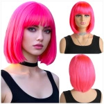 PERUKA RÓŻOWE WŁOSY