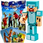 MINECRAFT SASZETKA NIESPODZIANKA 3 KARTY KOLEKCJONERSKIE + FIGURKA Z GRY