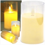 ŚWIECZKA LED 10CM ELEKTRYCZNY WKŁAD DO ZNICZY ŚWIECA EFEKT PŁOMIENIA ZNICZ