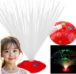 LAMPKA UFO LED FIBER LAMPA ŚWIATŁOWODOWA LED NA BATERIE ZMIENIAJĄCA KOLOR