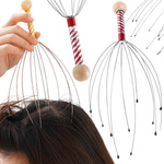 STALOWY MASAŻER AJURWEDYJSKI DO SKÓRY GŁOWY RELAKSUJĄCY DO WCIEREK 