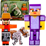 FIGURKA MINECRAFT ZESTAW FIGUREK 3w1 ALEX KOŃ VILLAGER + MIECZ DODATKI XXL