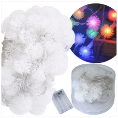 LAMPKI ŚWIĄTECZNE W KSZTAŁCIE ŚNIEŻYNKI DEKORACJA ŁAŃCUCH LED KOLOROWY