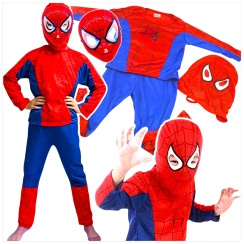 SPIDERMAN - STRÓJ DLA CHŁOPCA + MASKA rozmiar S 98-110