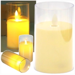 ŚWIECZKA LED 10CM ELEKTRYCZNY WKŁAD DO ZNICZY ŚWIECA EFEKT PŁOMIENIA ZNICZ