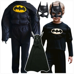 STRÓJ BATMAN DLA CHŁOPCA 3w1 KOSTIUM + MASKA rozmiar L