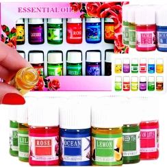 OLEJKI ZAPACHOWE DO NAWILŻACZA DYFUZORA ZESTAW AROMATERAPIA ESSENCE 12 SZTUK