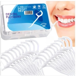 WYKAŁACZKI Z NICIĄ DENTYSTYCZNĄ NITKO WYKAŁACZKI DO ZĘBÓW ZESTAW 400 SZTUK