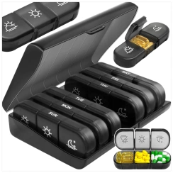 KASETKA TYGODNIOWA NA LEKI POJEMNIK NA 7 DNI PORY DNIA PUDEŁKO ORGANIZER